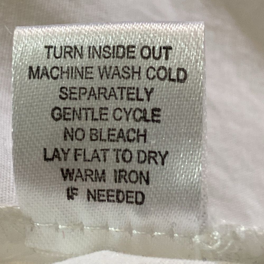 Athena Marie Elegant White Shirt with Pink Floral Embroidery Size XL - Picture 6 of 6